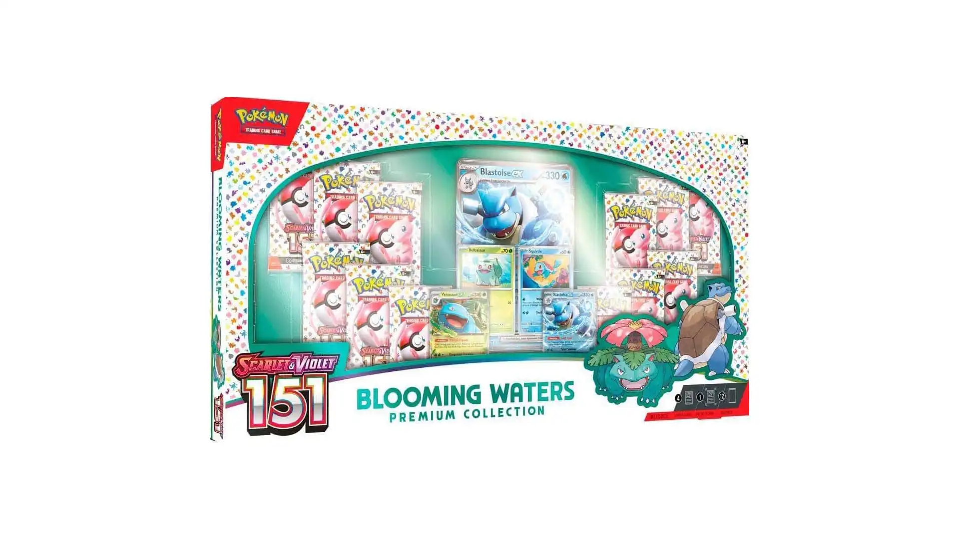Coffret Pokémon 151 Premium édition Eaux Florissantes avec boosters et cartes exclusives