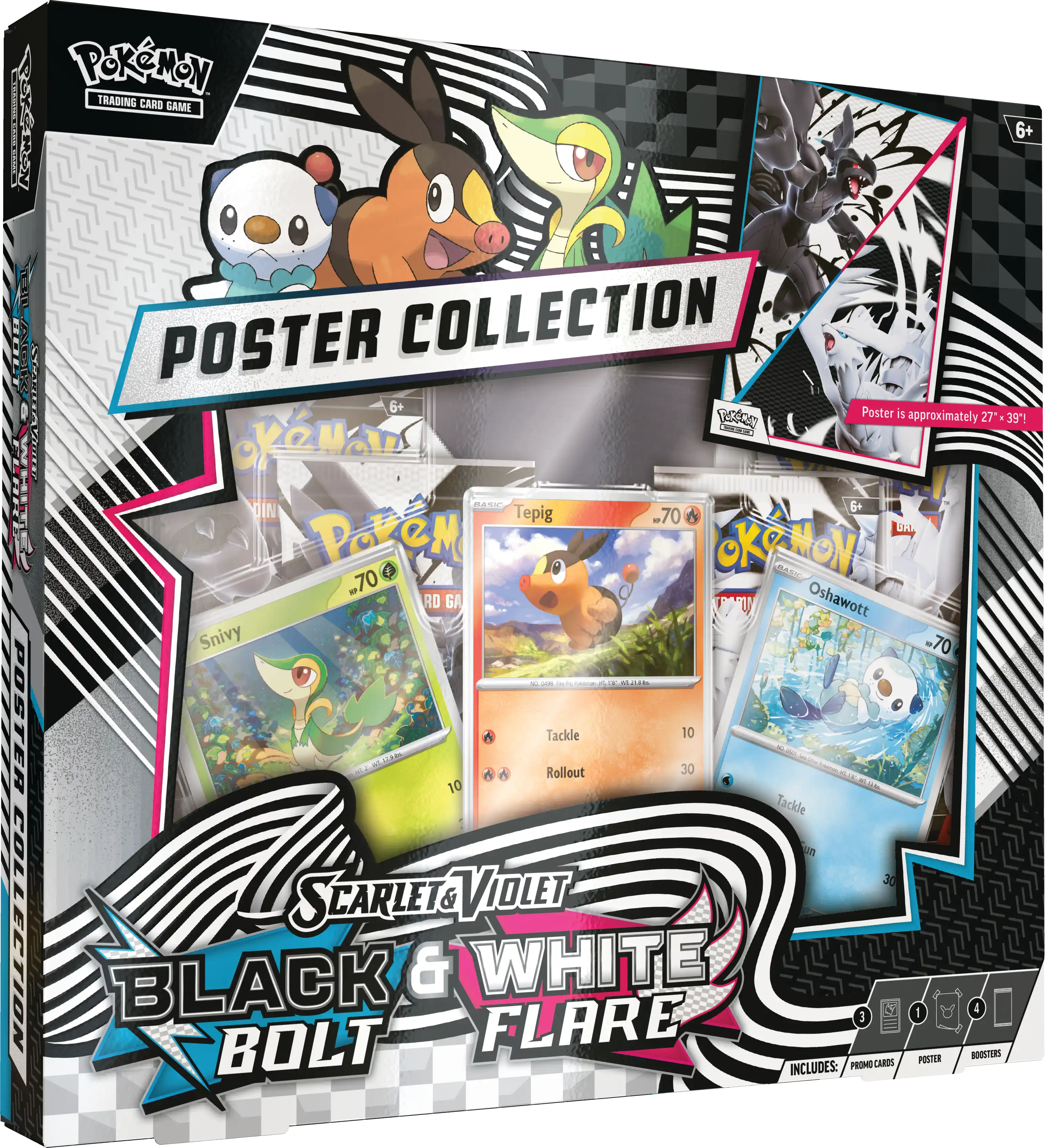 Coffret poster ev10.5 extension Pokémon Flamme Blanche et Foudre Noir