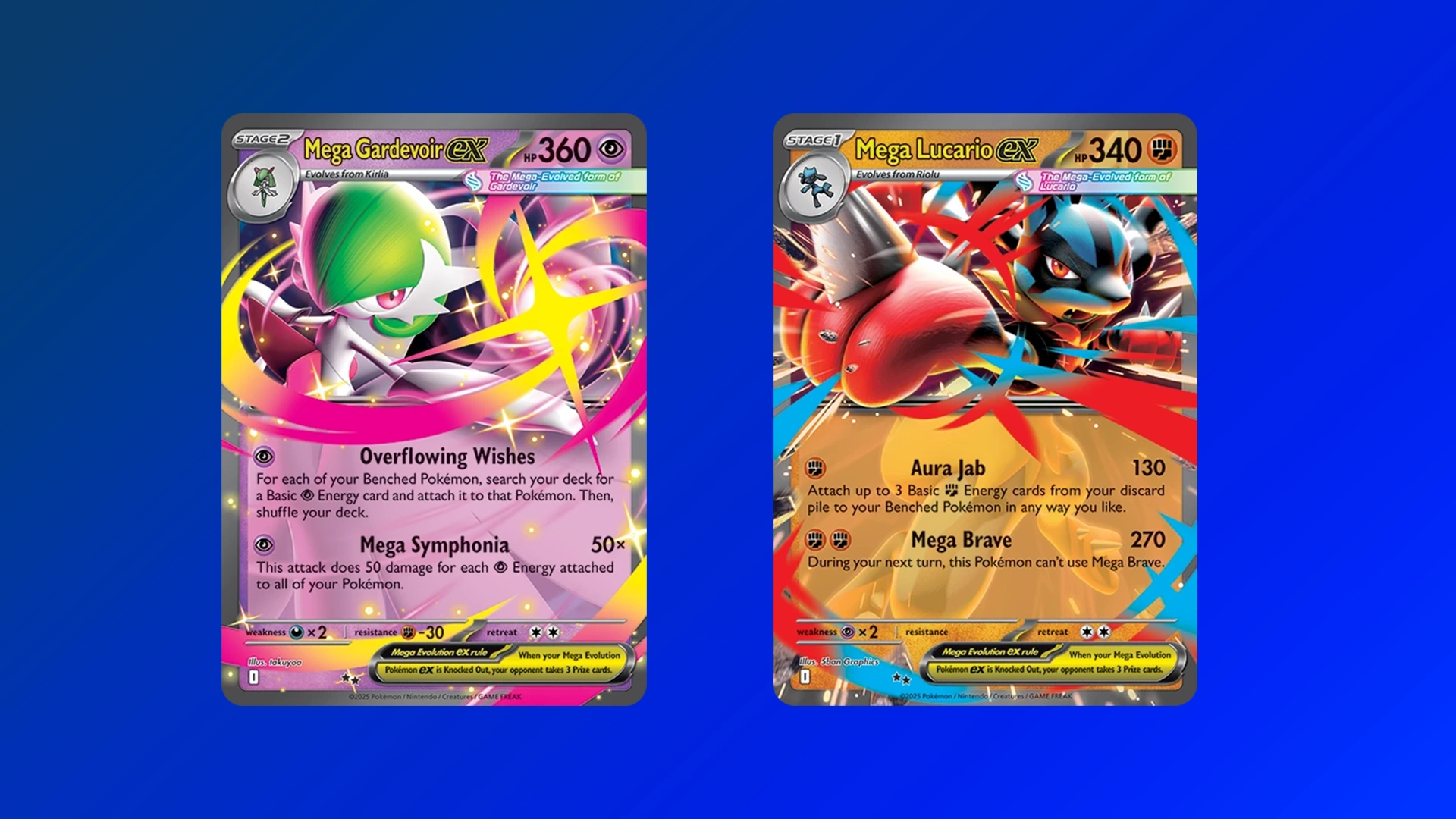 Carte Pokémon Méga-Lucario ex Mega Brave Bloc MEGA