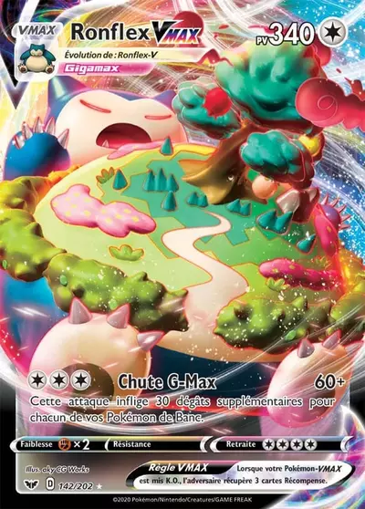 ronflex vmax la carte Pokémon avec le plus de PV