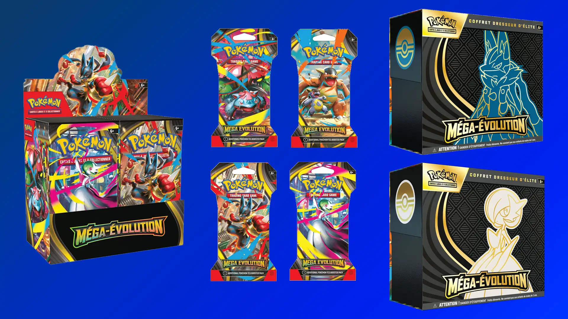 ETB ME1 Méga-Évolution Pokémon JCC avec Riolu promo
