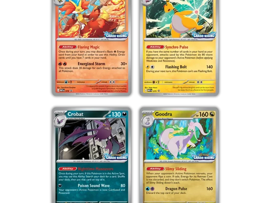 Promos prerelease Chaos Ascendant : les 4 cartes dévoilées