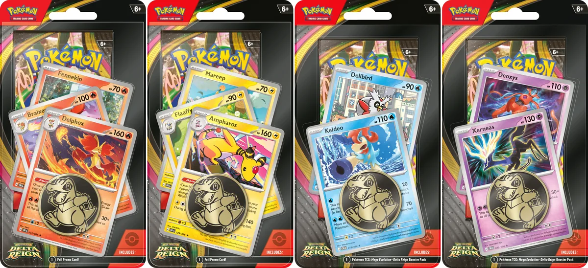 Blisters Checklane Premium Règne Delta avec Goupelin, Pharamp, Keldeo et Xerneas