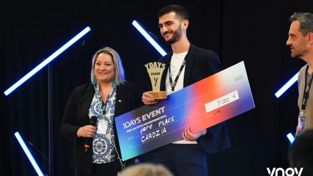 Matéo Riallant reçoit le 1er prix du Pitch Entrepreneurial aux Ydays Event 2025
