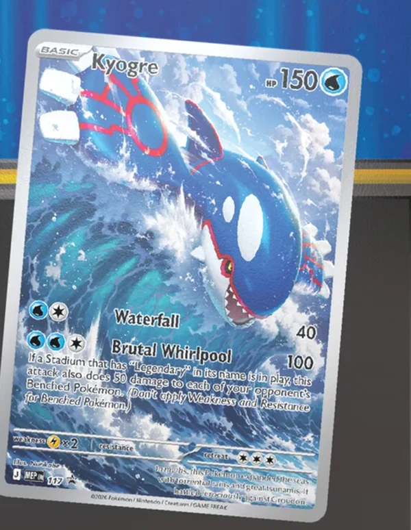 Carte promo Kyogre AR MEP 117 du Coffret Dresseur d'Élite Règne Delta