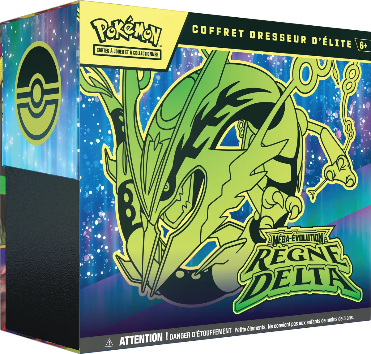 Coffret Dresseur d'Élite Pokémon Règne Delta ME06 à l'effigie de Méga-Rayquaza
