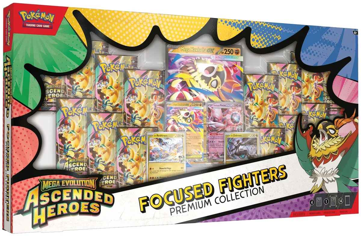 Coffret Focused Fighters Premium Collection Héros Transcendants avec la carte jumbo Méga-Brutalibré ex