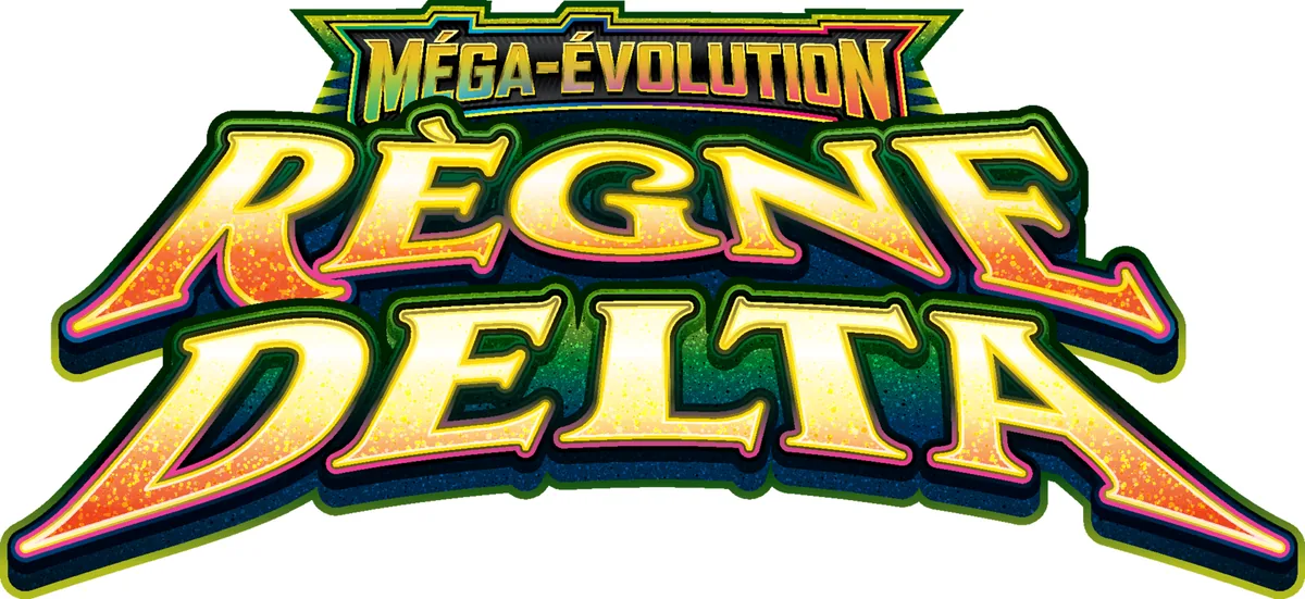 Logo officiel de l'extension Pokémon Méga-Évolution Règne Delta ME06 en français