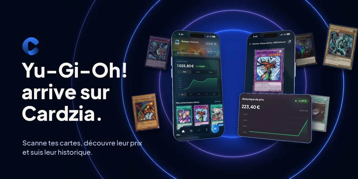Yu-Gi-Oh! arrive sur Cardzia : scanner une carte Yu-Gi-Oh et découvrir sa valeur en euros